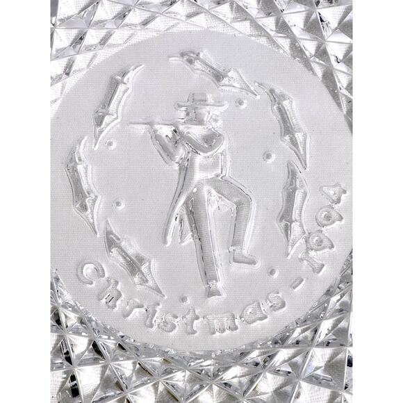 Waterford Crystal Twelve Days of Christmas 1994 "Pipers Piping" Plate Ireland - Picture 2 of 4